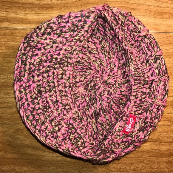 Crush Pink Knit Newsboy Cap - Picture 9 of 10